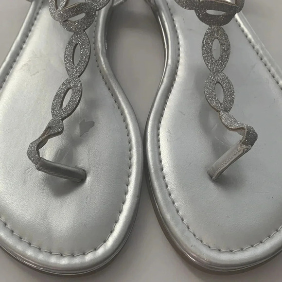 Guess Rhinestone Thong Sandals Size 10 New - Picture 6 of 8